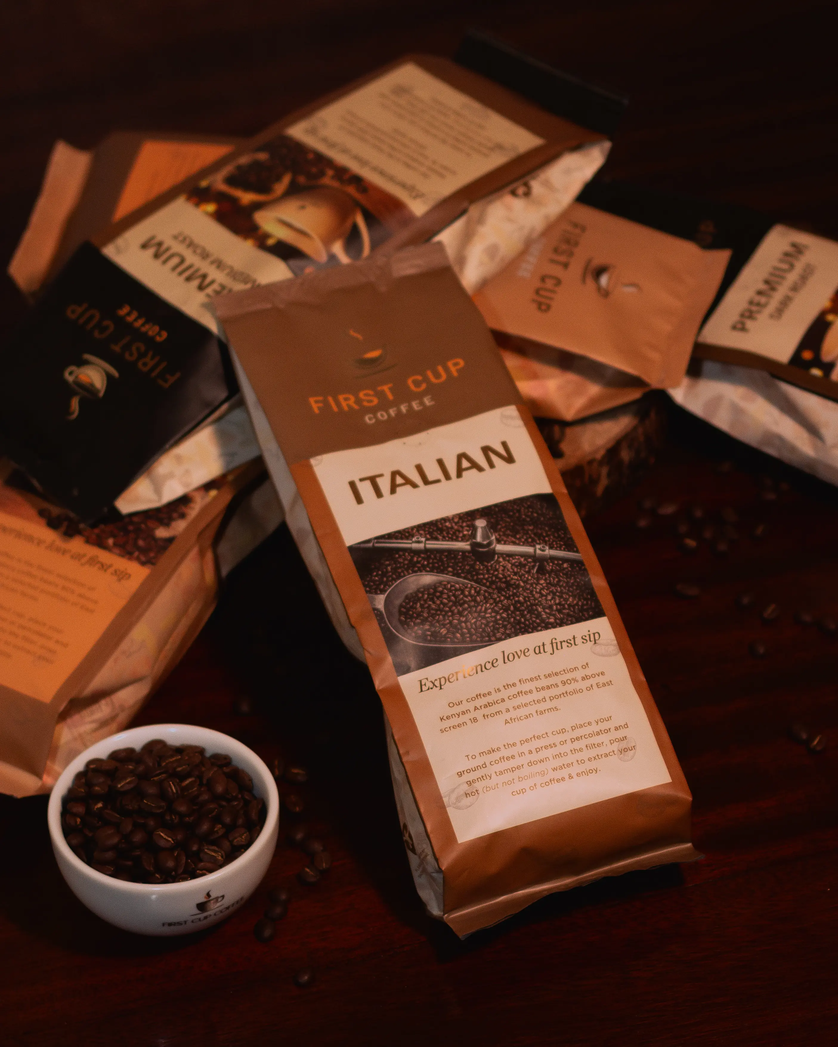 Freshly brewed espresso in a white cup