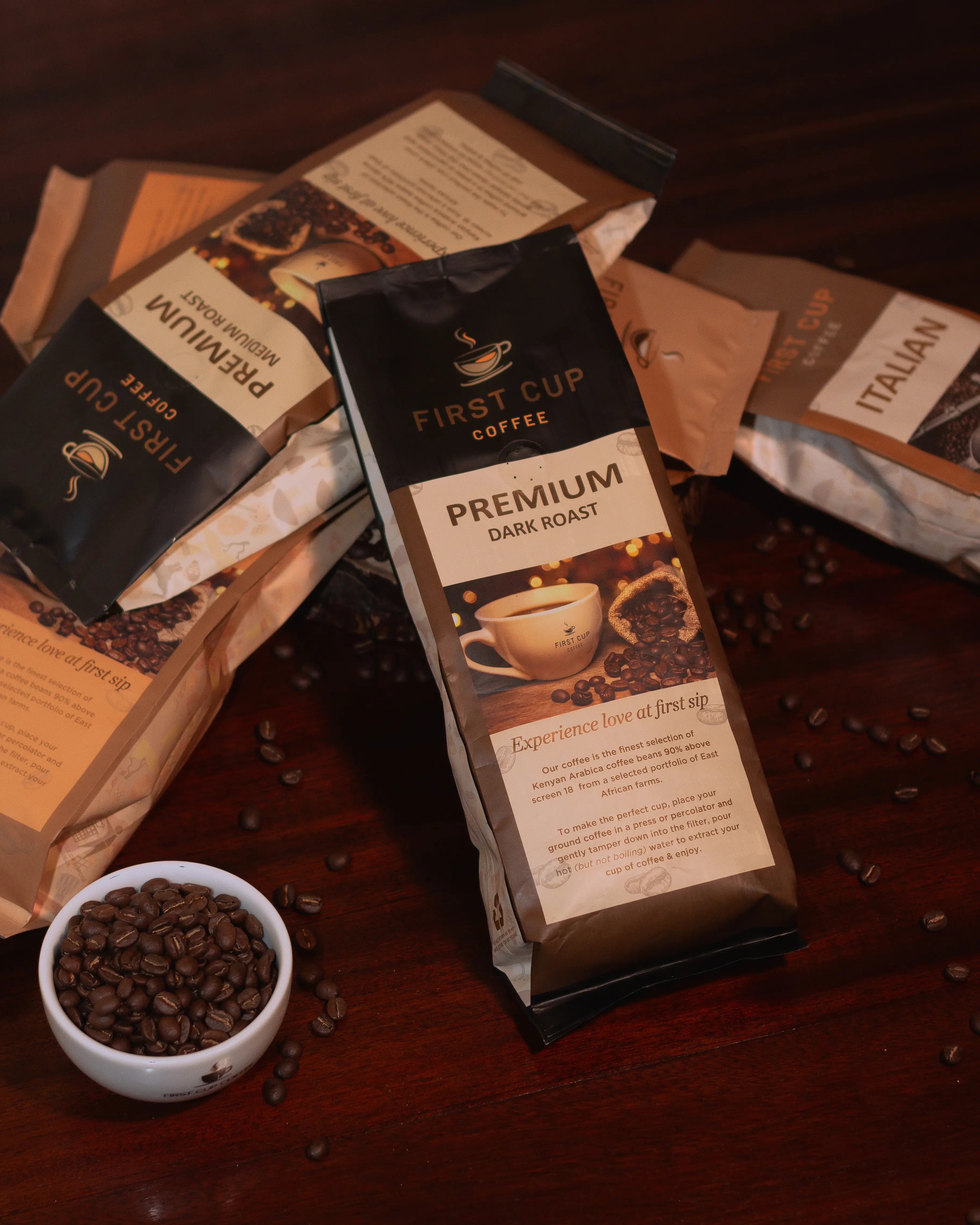 Freshly brewed espresso in a white cup