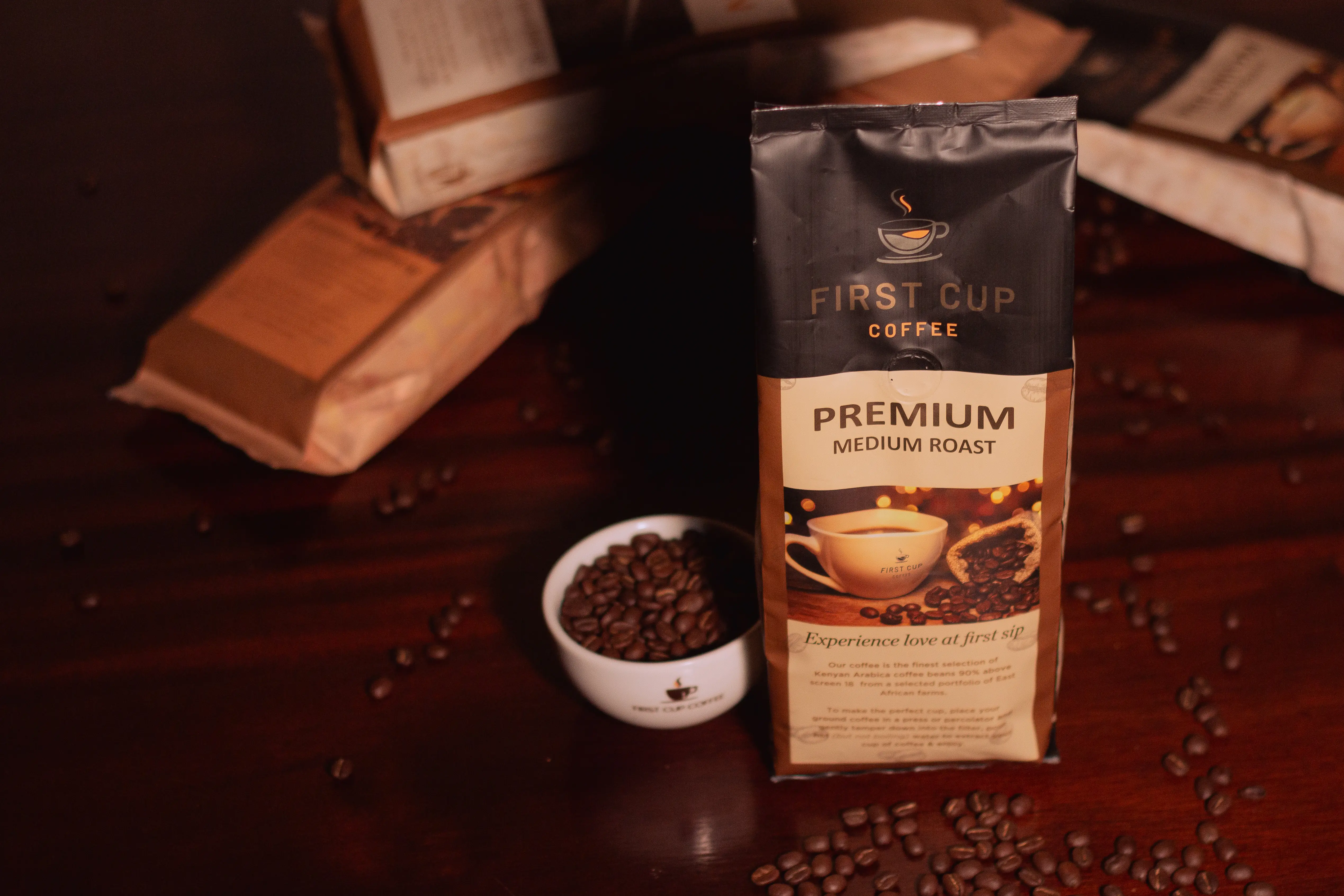 Freshly brewed espresso in a white cup